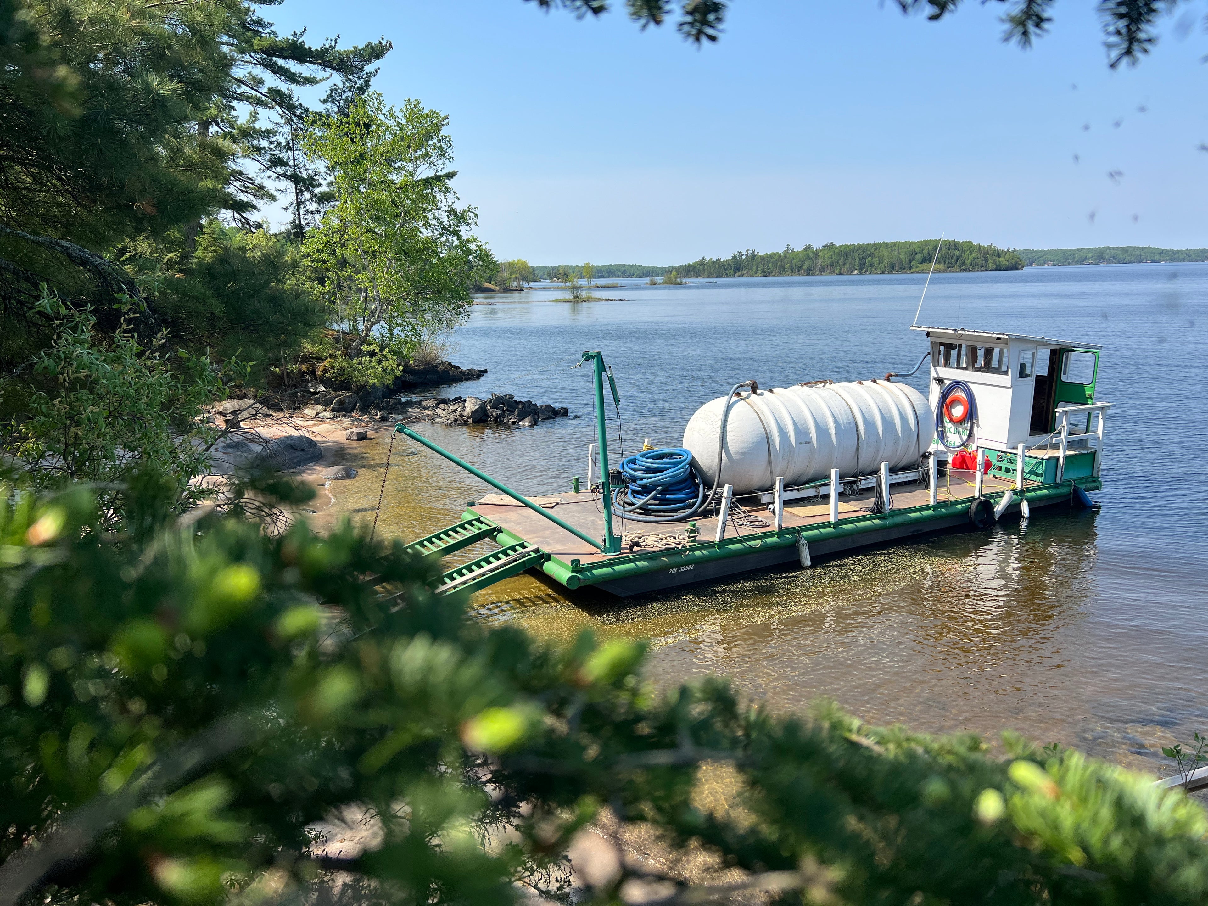 Septic Barge on Lake of the Woods